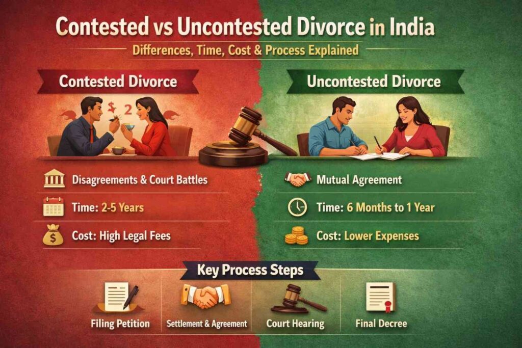 contested vs uncontested divorce