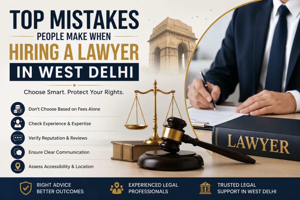 Top Mistakes People Make When Hiring a Lawyer in West Delhi